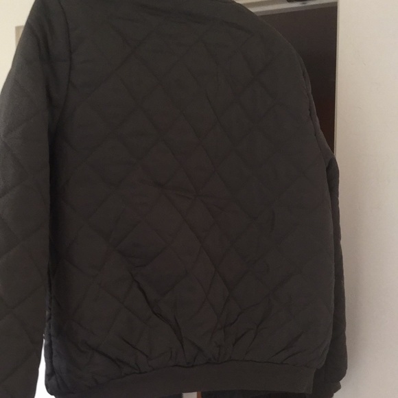 NEW! Quilted Bomber Jacket Olive Small - Picture 6 of 8